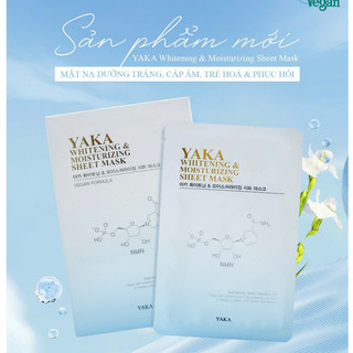   10 miếng   Mặt Nạ Dưỡng Trắng Cấp Ẩm Và Phục Hồi Da giúp da trắng sáng - YAKA Whitening & Moisturizing Sheet Mask 
