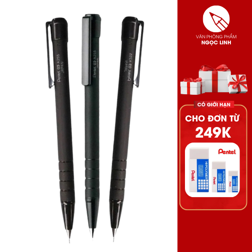 Bút chì kim bấm Pentel A255 nét 0.5mm (Hàng chính hãng)