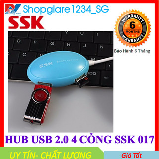 Hub chia usb 4 port ssk 017, chính hãng, bộ chia usb 4 cổng ssk