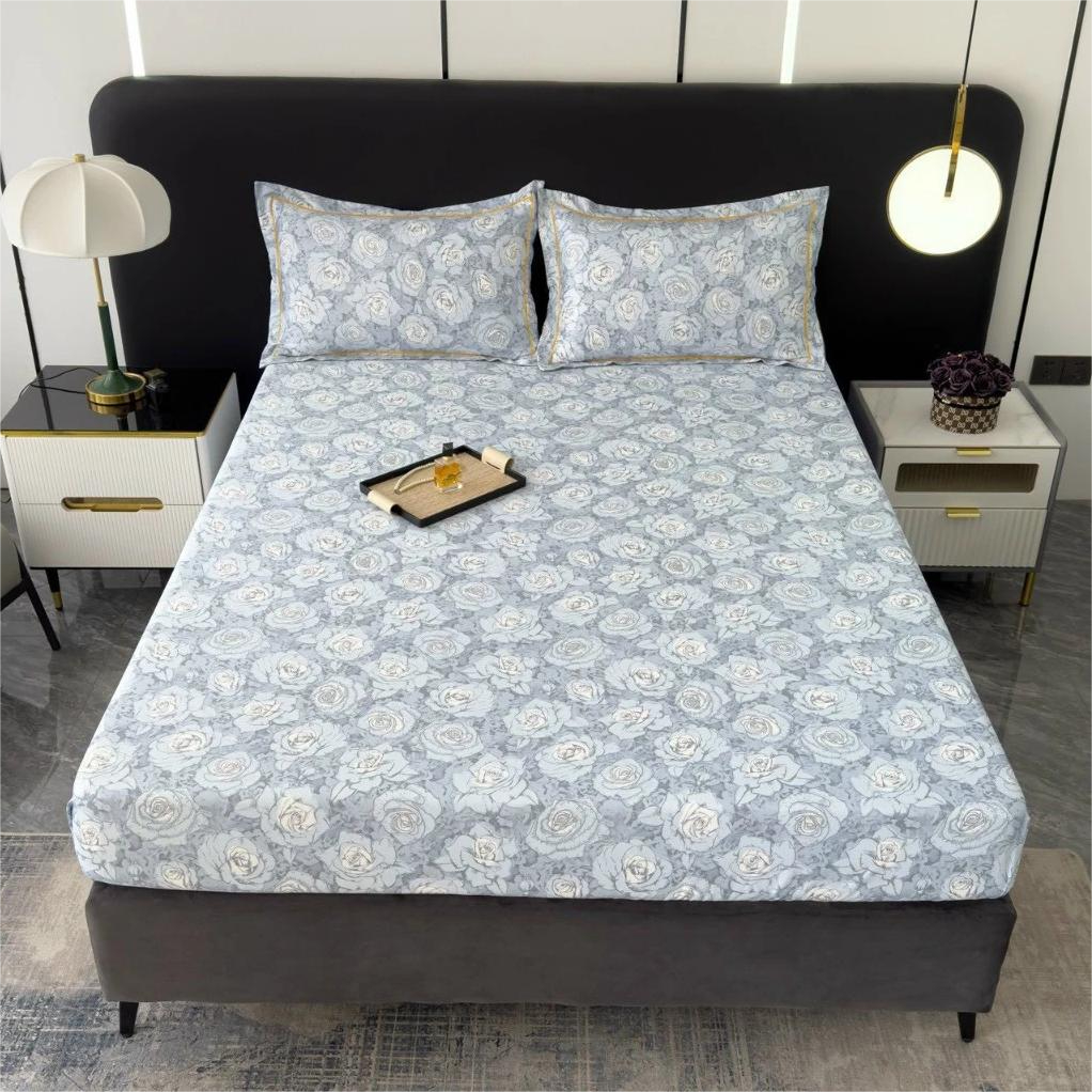 Bộ ga giường mùa hè mát mẻ, set 3 món ga giường lụa thái và áo gối nằm KHÔNG kèm vỏ gối ôm