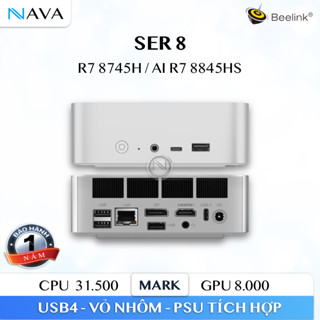 Beelink SER8 AMD Ryzen 7 8845HS/8745HS RADEON 780M Máy tính Mini PC Minisforum Ser 8 R7 8000