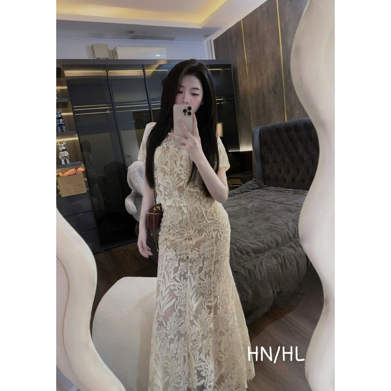 Hàng thiết kế  Set ren cổ ngọc cv đuôi cá xinh iu