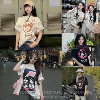 Áo Thun POPPOP BST NÂU DA BÁO Nam Nữ ROMANCE STUDIO Cổ Tròn Tay Lỡ Form Rộng Chất Vải Cotton 260GSM Cao Cấp Full Tag Mác