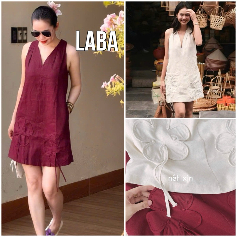 Váy Suông Hoa Laba Viền 2 Lớp Siêu Xinh Dễ Mặc