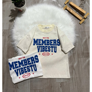  Áo Thun Boxy Dáng In Hình MEMBERS UNISTU Cổ Tròn mẫu mới 2025 