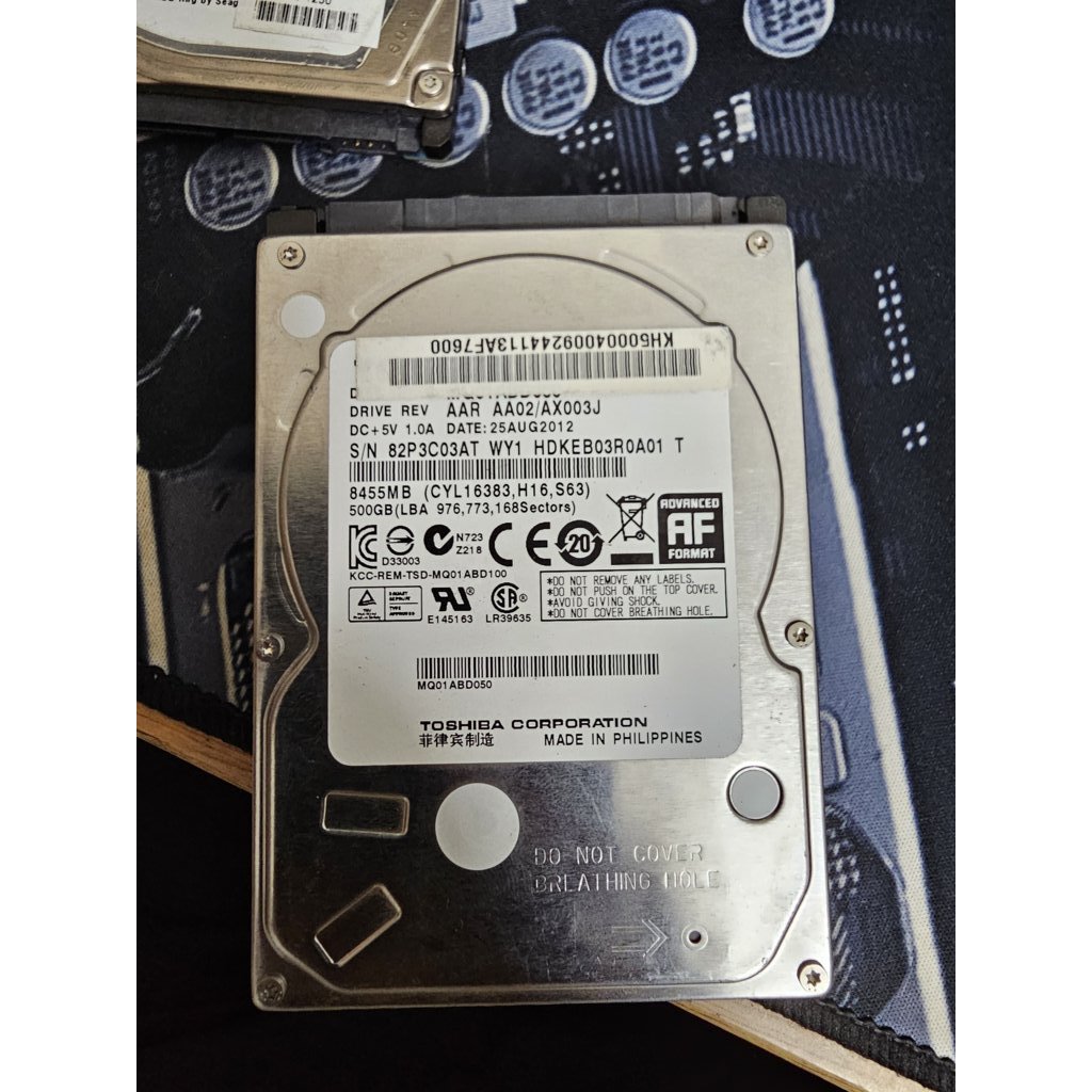 HDD toshiba 500gb 2.5 inch