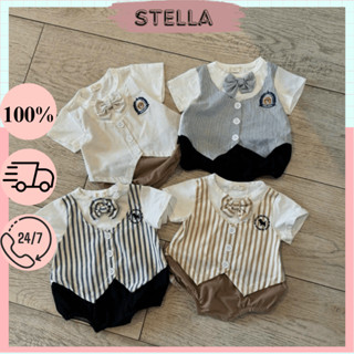  Set body công tử Gile bé trái 4-12kg. Bộ Body vest cho bé trai mặc đầy tháng thôi nôi. Stella Shop 