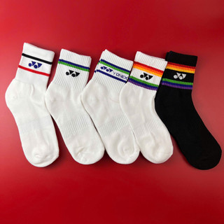  Combo 5 đôi Tất Vớ Yonex Cổ Trung Lót  Bông Dày Mịn Có Lưới Thoáng Mát Chơi Thể Thao Cầu Lông  Bóng Chuyền Nam Nữ 