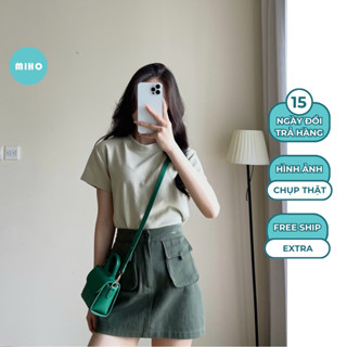 Áo Thun Babytee Cổ Tròn Basic, Áo Baby Tee Trơn Form Vừa, Áo Phông Chất Vải Cotton Mùa Hè Thoáng Mát Premium Miho House