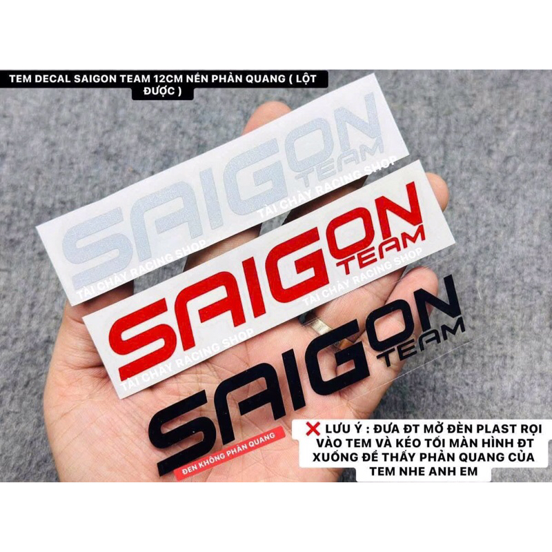[1 MIẾNG ] TEM DECAL SÀI GÒN PHẢN QUANG LỘT ĐƯỢC