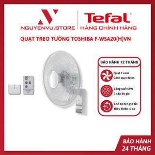   KHO HN - HCM  Quạt treo tường Toshiba F-WSA20 H VN - Có điều khiển - Công suất 55W - Hàng Chính Hãng 