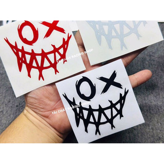 [ 1 MIẾNG ] TEM DECAL MẶT CƯỜI PHẢN QUANG ( LỘT ĐƯỢC ) DÁN TRANG TRÍ XE