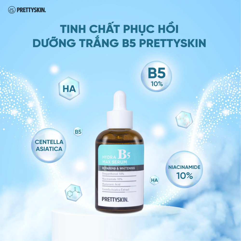 Tinh Chất Serum B5 Pretty Skin Hydra B5 Max Serum, Serum Phục Hồi, Serum Cấp Ẩm, Serum Dưỡng Trắng 50ml