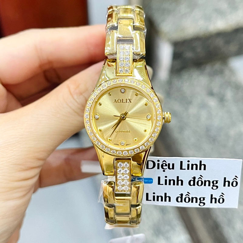 [Chính Hãng] Đồng Hồ Nữ AOLIX 1028L Inox Sapphire.Chống nước tốt.24mm