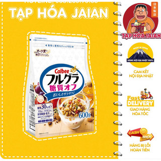  Ngũ Cốc Ăn Liền Calbee Mix Dâu Nho Bí Hạnh Nhân 550g  Giảm đường - Hàng Nội Địa Nhật 100% 