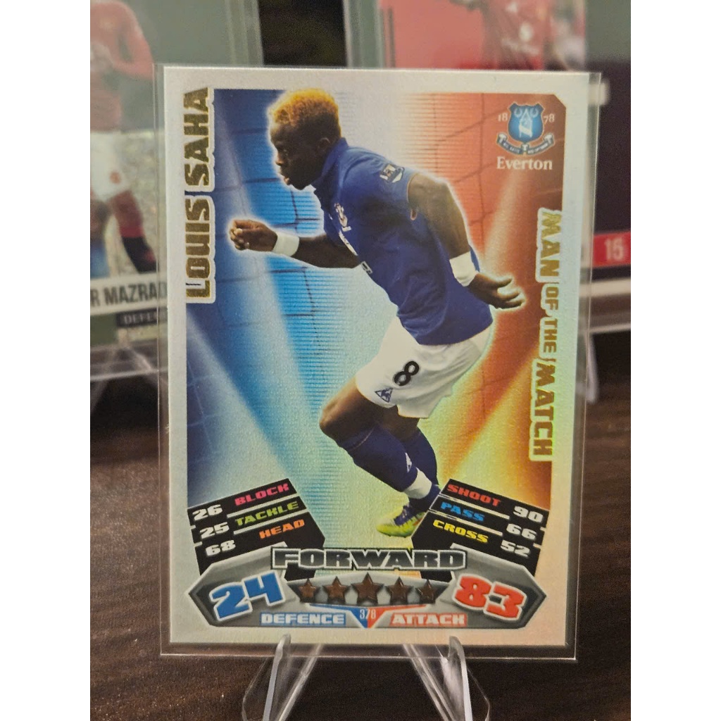 Thẻ MAN OF THE MATCH Louis Saha Topps Match Attax 2011/2012 (Everton) (11/12)