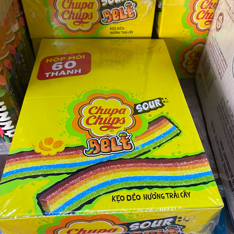 Kẹo Dẻo Cầu Vồng Chupa Chups sour belt Hương Trái Cây
