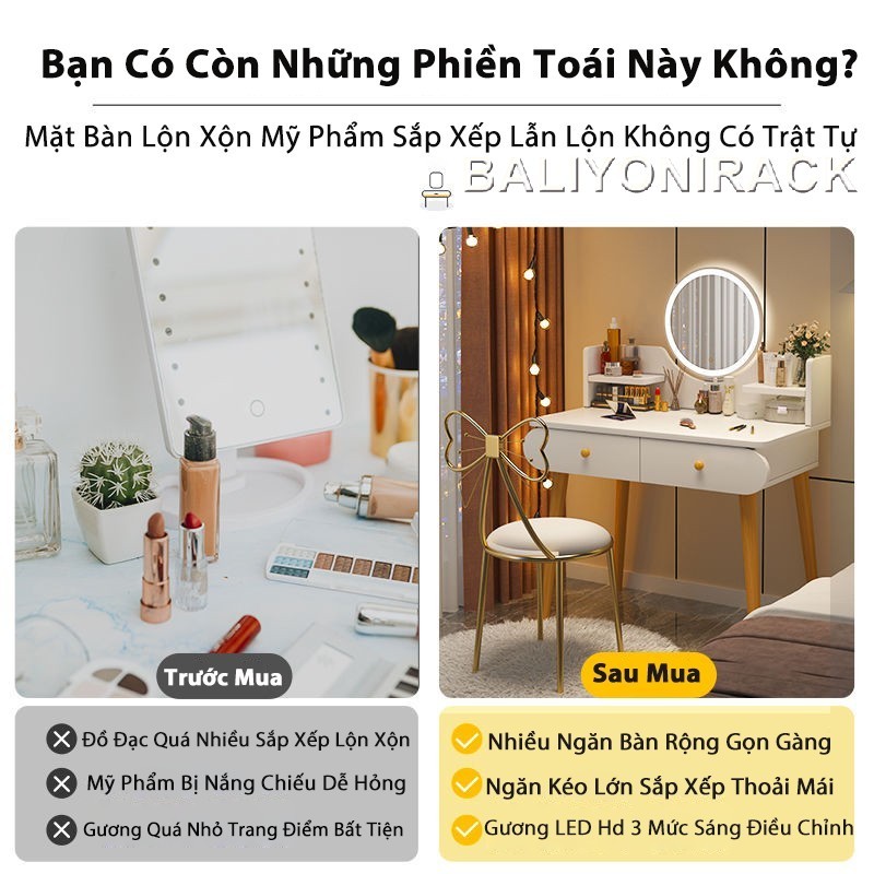 Bali Bàn Trang Điểm Phòng Ngủ Phong Cách Bắc Âu Bàn Trang Điểm Kèm Gương Led Đẹp Nhiều Mẫu Lựa Chọn | BigBuy360 - bigbuy360.vn