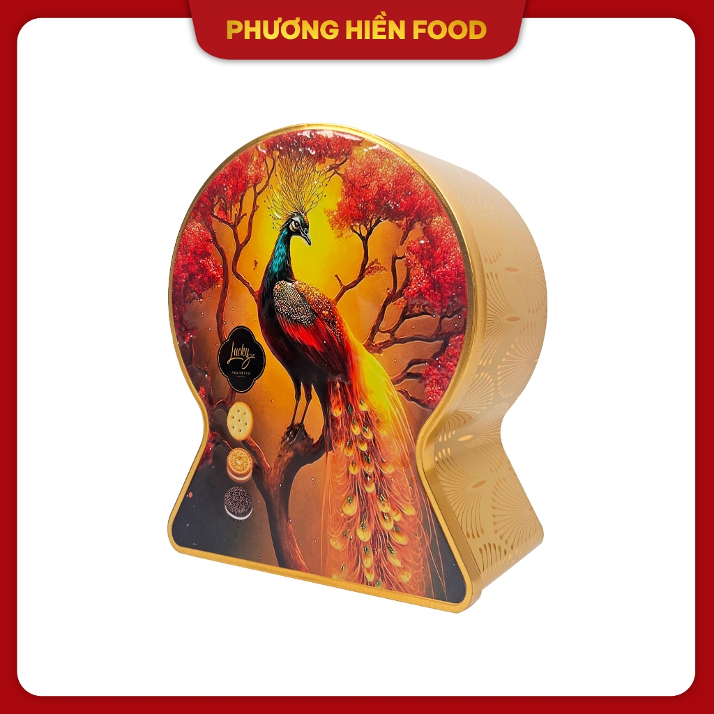 [Vfoods] Bánh quy hỗn hợp LuckySun hiệu Vfoods 225g hộp sắt