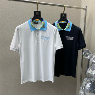 Áo polo cổ bẻ nam nữ PB cotton gai cá sấu thêu chữ ngực phối cổ chun xanh hoạ tiết hoa lá boy phố PL180P