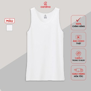 Áo ba lỗ nam CARDINA chất liệu cotton con giãn thoáng mát 5ATS21