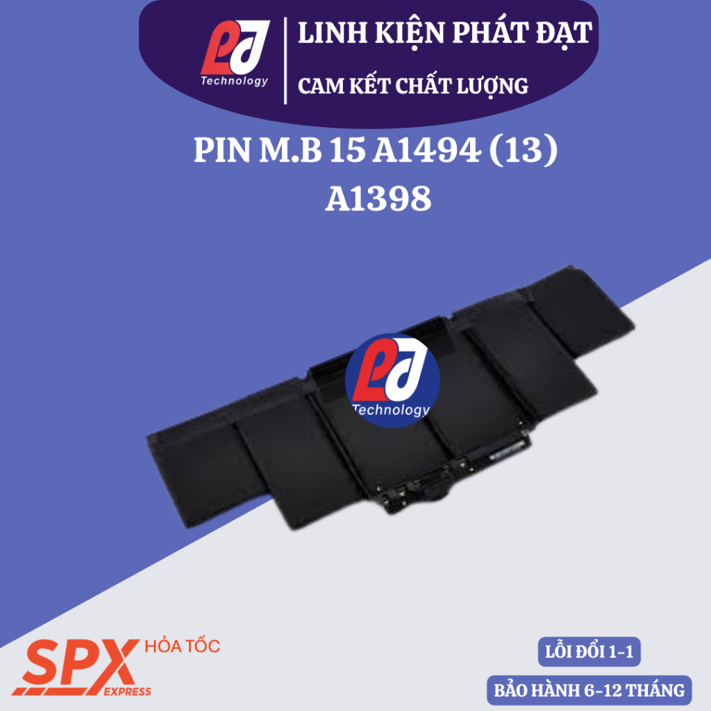 Pin Laptop M.B 15 - A1494 (8440mAh / 95Wh / 10.95V) | A1398 (13)