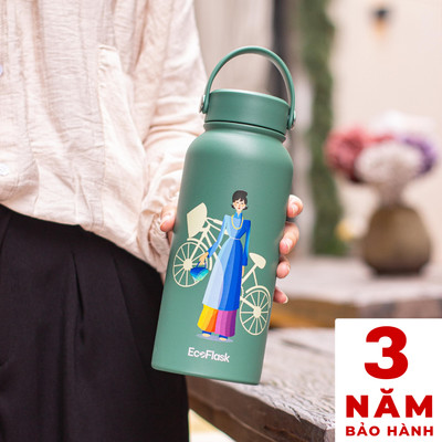Bình giữ nhiệt EcoFlask 1000ml/550ml thiết kế Áo Dài Raglan cao cấp chính hãng, inox 304, bảo hành 3 năm