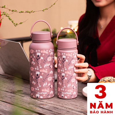 Bình giữ nhiệt EcoFlask 550ml/1000ml thiết kế họa tiết cao cấp chính hãng, inox 304, bảo hành 3 năm