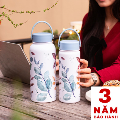 Bình giữ nhiệt EcoFlask 550ml/1000ml thiết kế họa tiết cao cấp chính hãng, inox 304, bảo hành 3 năm