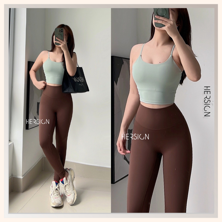 Bộ đồ tập gym nữ Set đồ tập yoga áo hai dây quần legging dài HERSIGN-SMIX11L31 HERSIGN CORELYNE