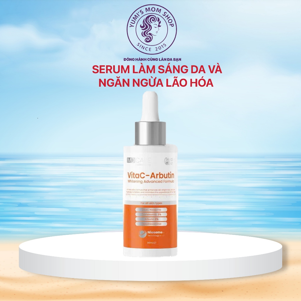 Serum Sáng Da, Chống Lão Hoá MD CARE  Professional VitaC-Arbutin Serum - Whitening Advanced For