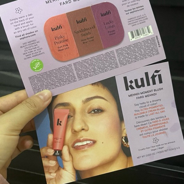 Sample má hồng kem Kulfi