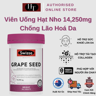 Swisse Beauty Grape Seed - Viên Uống Hạt Nho 14,250mg Chống Lão Hóa Da - 180 Viên