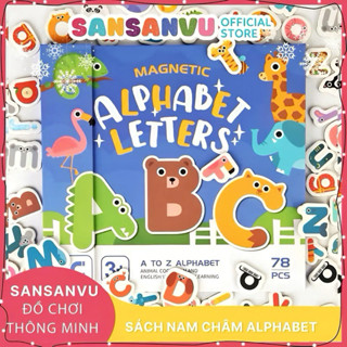  Bộ Bảng học chữ cái chữ số Animal Alphabet Letters nam châm cho bé 