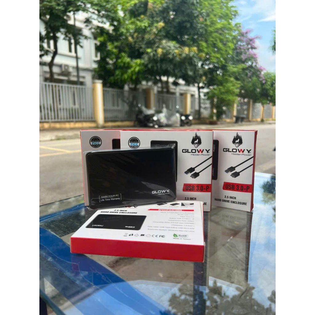 Box đựng ổ cứng Glowy SSD / HDD Box 2.5"  Chuẩn Sata III USB 3.0 - Chính hãng - Bảo hành 12 tháng!!! | BigBuy360 - bigbuy360.vn