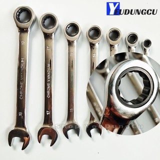  Cờ Lê Lắc Vòng Miệng Tự Động Đa Năng Chất Lượng - Thép CR-V Đủ Size 6-19mm Chống Gỉ Sét 