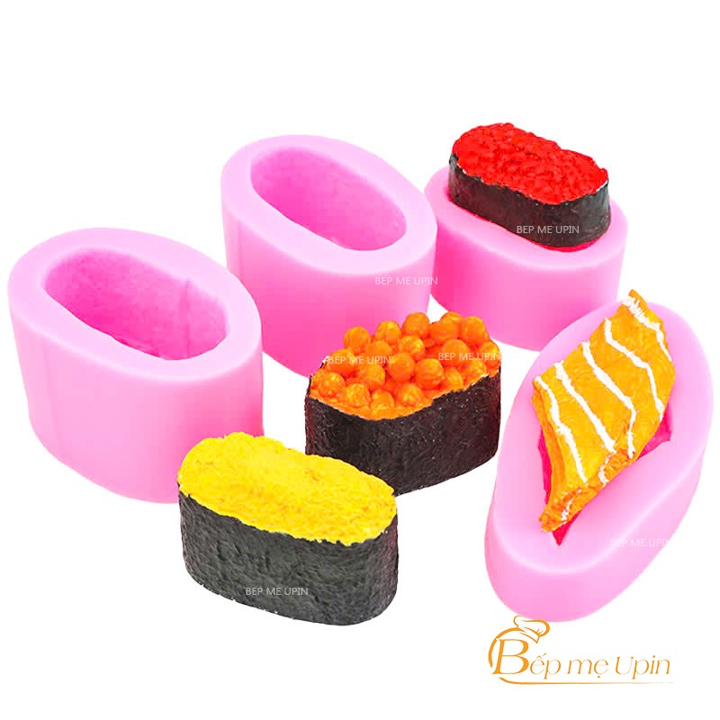 Khuôn silicon susi cá hồi trúng cá làm bánh