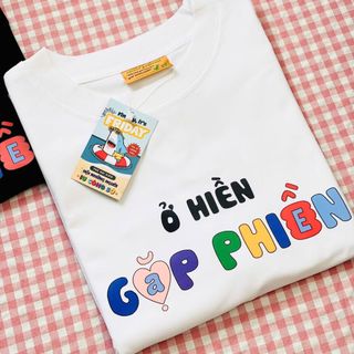 Áo thun Ở HIỀN GẶP PHIỀN vải cotton oversize tay lỡ form rộng
