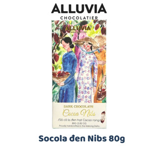 Socola đen nguyên chất Alluvia 70% cacao nhân hạt cacao rang nibs. Alluvia Dark chocolate cacao nibs
