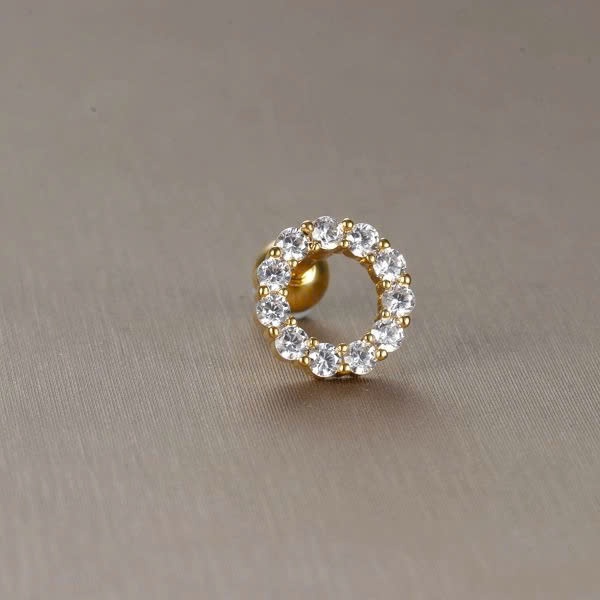 Bông tai vàng 14K - NORA Jewelry - Sparkling Circle Piercing