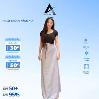 Quây Chống Nắng Nữ Cột Dây Tiện Lợi Chất Liệu Cotton Dày Dặn, Váy chống Nắng Chống Tia Uv >98% Đạt Chuẩn UPF 50+