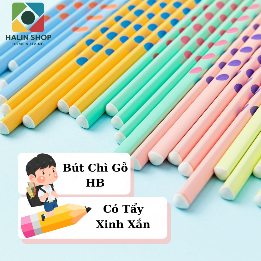 [ COMBO 50 ] Bút Chì HB Nhiều Màu Sắc Siêu Cute - Set 50 Bút Chì HB Siêu Rẻ
