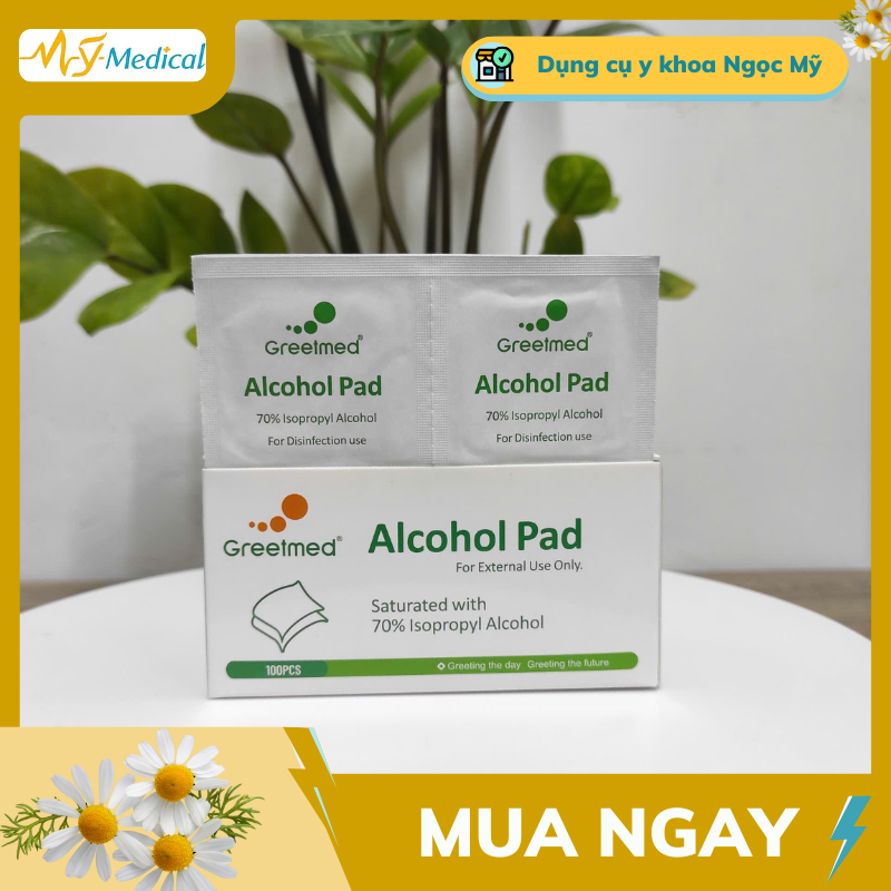 Gạc tẩm cồn GreetMed (Alcohol Pads)