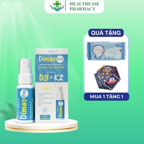 Dimao pro D3 K2 dạng xịt ,hỗ trợ tăng chiều cao Valens Dimao pro Spray D3k2 ,tăng cường hấp thu Canx