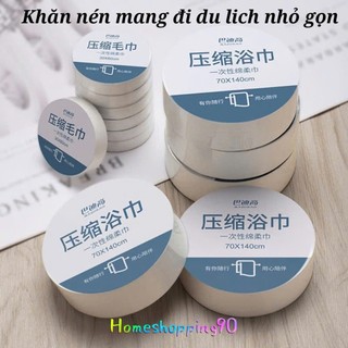 [Hàng Dày LOẠI 1] Khăn Tắm Viên Nén Du Lịch Nhỏ Gọn Dùng Một Lần, Khăn Tắm Khăn Mặt Cotton Mềm Mại Tiện Lợi