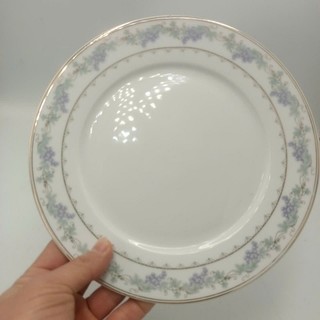 Đĩa sứ Long Phương Viền Vàng hoa nho xanh cao cấp