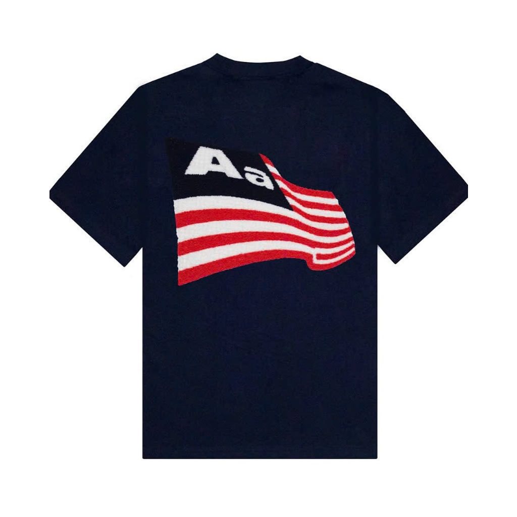 Áo cờ mỹ Aatus Thêu Xù Cờ Mỹ Flag Logo - Áo Thun Nam Nữ Unisex, Chất Vải Cotton Dày Mịn | BigBuy360 - bigbuy360.vn