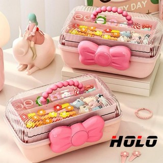 Hộp phụ kiện tóc hình bướm dễ thương kẹp tóc trẻ em kẹp tóc trang sức mỹ phẩm trang trí máy tính để bàn chống bụi Hộp