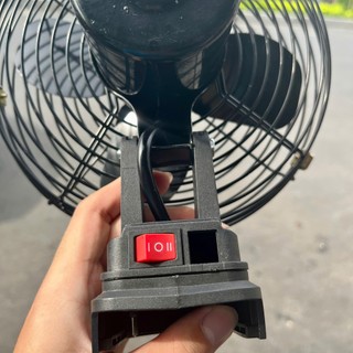 Quạt  Dùng PIn Lồng Sắt Chân Phổ Thông  - Đế Pin 21V - 2 Mức Gió, Sử Dụng Liên Tục 2 - 3 Tiếng, Kích Thước 8 Inch