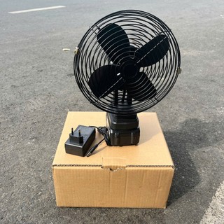 Quạt  Dùng PIn Lồng Sắt Chân Phổ Thông  - Đế Pin 21V - 2 Mức Gió, Sử Dụng Liên Tục 2 - 3 Tiếng, Kích Thước 8 Inch